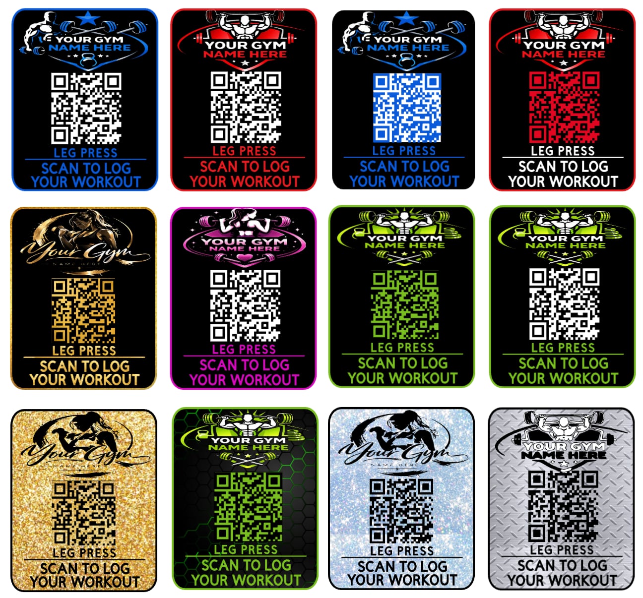 Example machine QR labels for ScanLiftLog